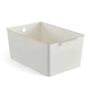 Panier de rangement plastique  34x15cm Blanc