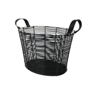 Panier de rangement plastique filaire noir 43 x 30 x 28 cm