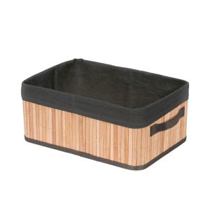 Panier de rangement pliable en bambou 35 x 25 x H.15 cm