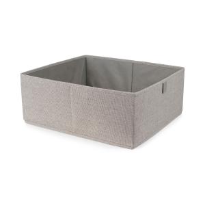 Panier de rangement tissu gris 42x36cm