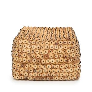 Panier en bambou et Noix de coco Marron 28x28x17cm