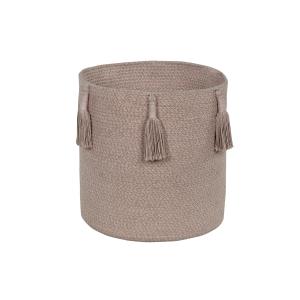 Panier en coton beige Ø30x30