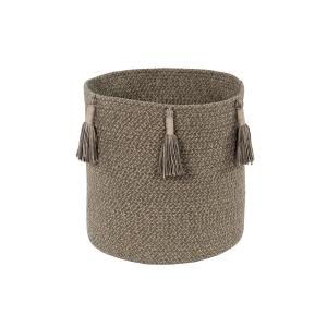 Panier en coton marron Ø30x30