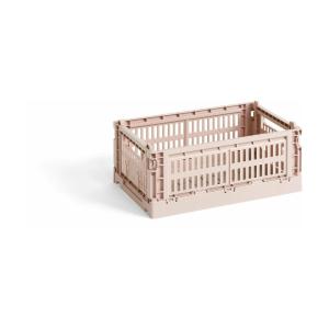 Panier en déchets plastiques recyclés blush 26,5x17x10,5 cm…