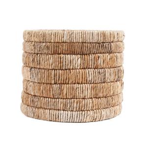 Panier en feuille de bananier naturel 37x37x31 cm