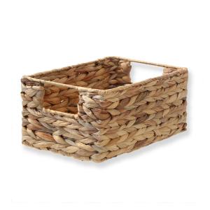 Panier en jacinthe d'eau et armature métal - H13 cm