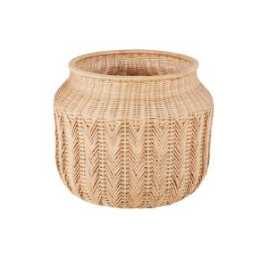 Panier en rotin beige