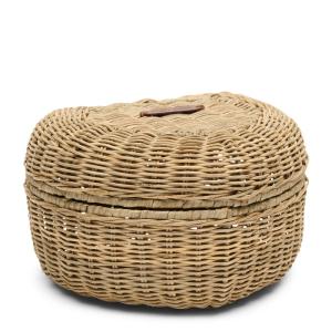 Panier en rotin  cœur
