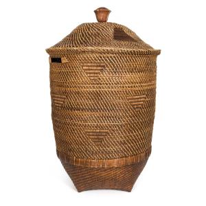 Panier en rotin extra-large brun naturel