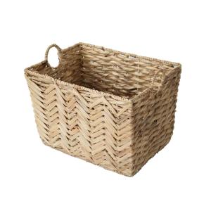 Panier haut en jacinthe d'eau grand modèle - H37 cm