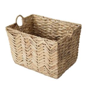 Panier haut en jacinthe d'eau grand modèle - H37 cm - Marro…