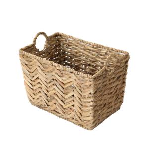 Panier haut en jacinthe d'eau moyen modèle - H32 cm - Marro…