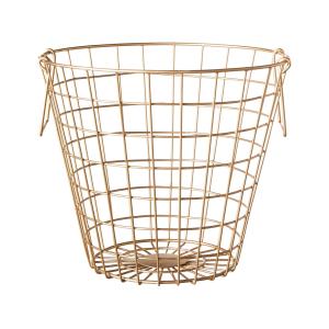 Panier métal doré