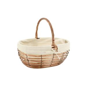 Panier ovale osier ajouré avec doublure jute – déco et rang…