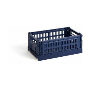 Panier perforé en plastique recyclé bleu marine 26,5x17x10,…