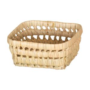 Panier rectangle en feuille de palmier osier naturel 14 x 12