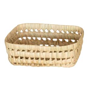 Panier rectangle en feuille de palmier osier naturel 18 x 12