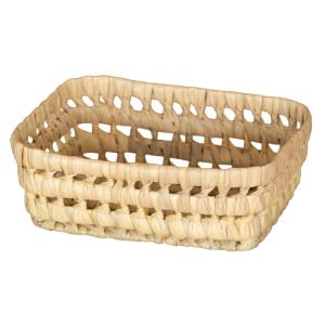 Panier rectangle en feuille de palmier osier naturel 19 x 14