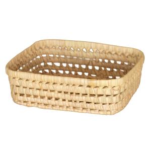 Panier rectangle en feuille de palmier osier naturel 27 x 22