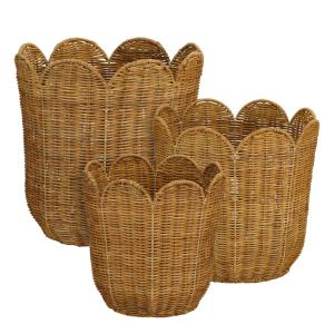 Paniers de rangement en rotin – Marron clair – 35×34×34 cm…