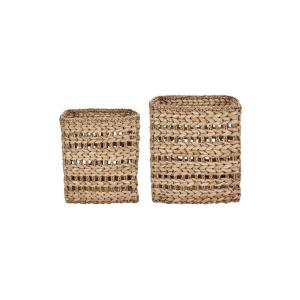 Paniers en fibres naturelles beige ( Lot de 2 )