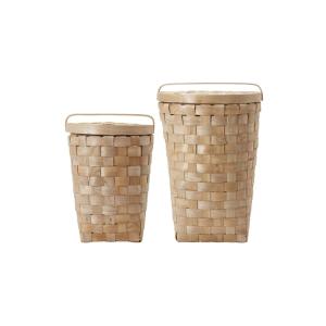 Paniers en fibres naturelles clair ( Lot de 2 )
