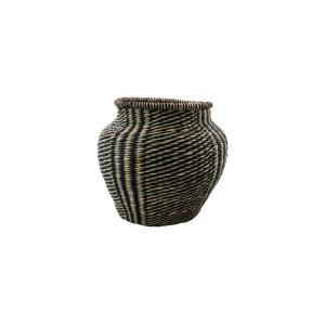 Paniers en herbier noir et beige D30