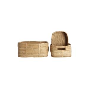 Paniers rectangulaire en rotin clair ( Lot de 3 )