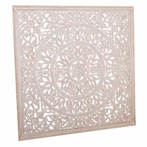 Panneau artisanal en bois blanc 120x120x2,5h