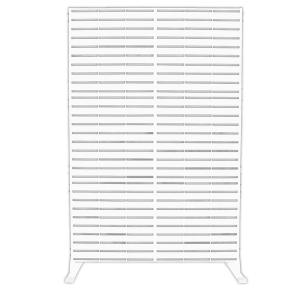Panneau brise-vue/paravent en acier peint blanc avec motif…