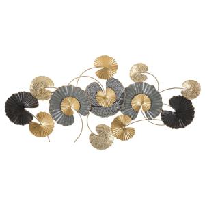Panneau décoratif 3D en métal multicolore 130,5x5x66 cm