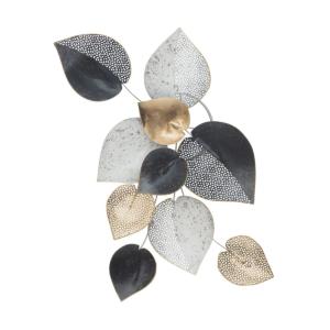 Panneau décoratif 3D en métal multicolore 62,5x5,5x40 cm