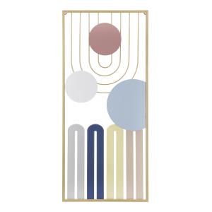 Panneau décoratif 3D en métal multicolore abstrait 37x2x84…