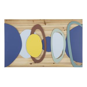 Panneau décoratif 3D en métal multicolore abstrait 80x2,5x5…
