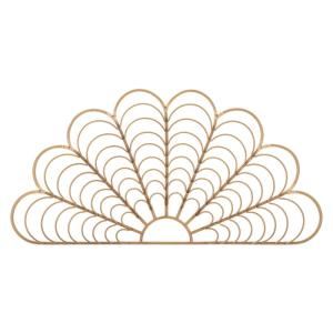Panneau décoratif 3D éventail en métal beige 160x2x80 cm