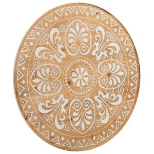 Panneau décoratif en bois sculpté marron 60x0.6x60h