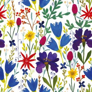 Panneau décoratif motif floral Multicolore 192x270cm
