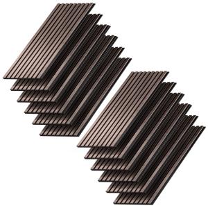 Panneau mural 12 pièces noyer/marron 120x40cm