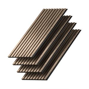 Panneau mural 4 pièces Noyer 120x40cm