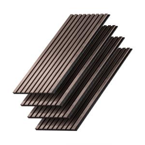 Panneau mural 4 pièces noyer/marron 120x40cm