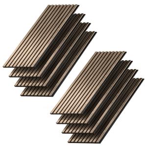 Panneau mural 8 pièces Noyer 120x40cm