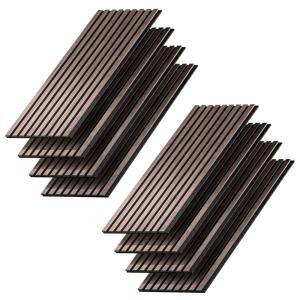 Panneau mural 8 pièces noyer/marron 120x40cm