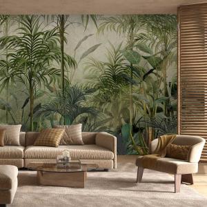 Papier peint au fond de la jungle 364x270 cm
