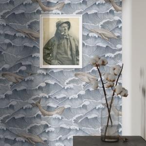 Papier Peint Baleines,papier écologique fin,200x280cm,8 feu…