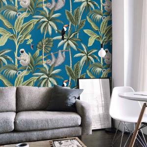Papier Peint  Bleu Jungle,papier écologique fin,200x280cm,8…