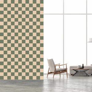 Papier peint carreaux bruts 52x1000 cm