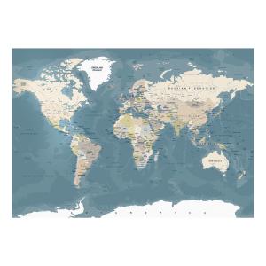 Papier peint carte du monde vintage 250 x 175 cm