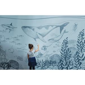 Papier peint enfant panoramique enfant océan 170 x 250  ble…