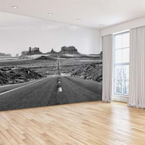 Papier peint far west n&b 364x270 cm