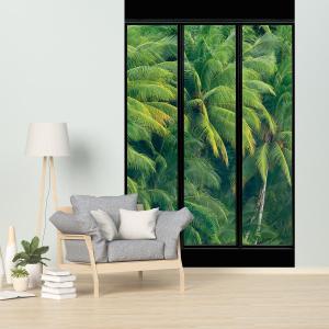 Papier peint, fenêtre sur bambous 156x270cm